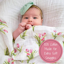 Load image into Gallery viewer, Tulip Garden Baby Swaddle Blanket