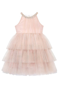 Halter Neck Tiered Tulle Wedding Flower Girl Dress