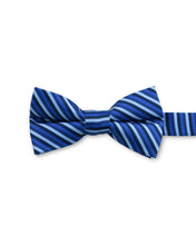 Load image into Gallery viewer, Midnight Blues Stripe Print Pre-tied Bowtie