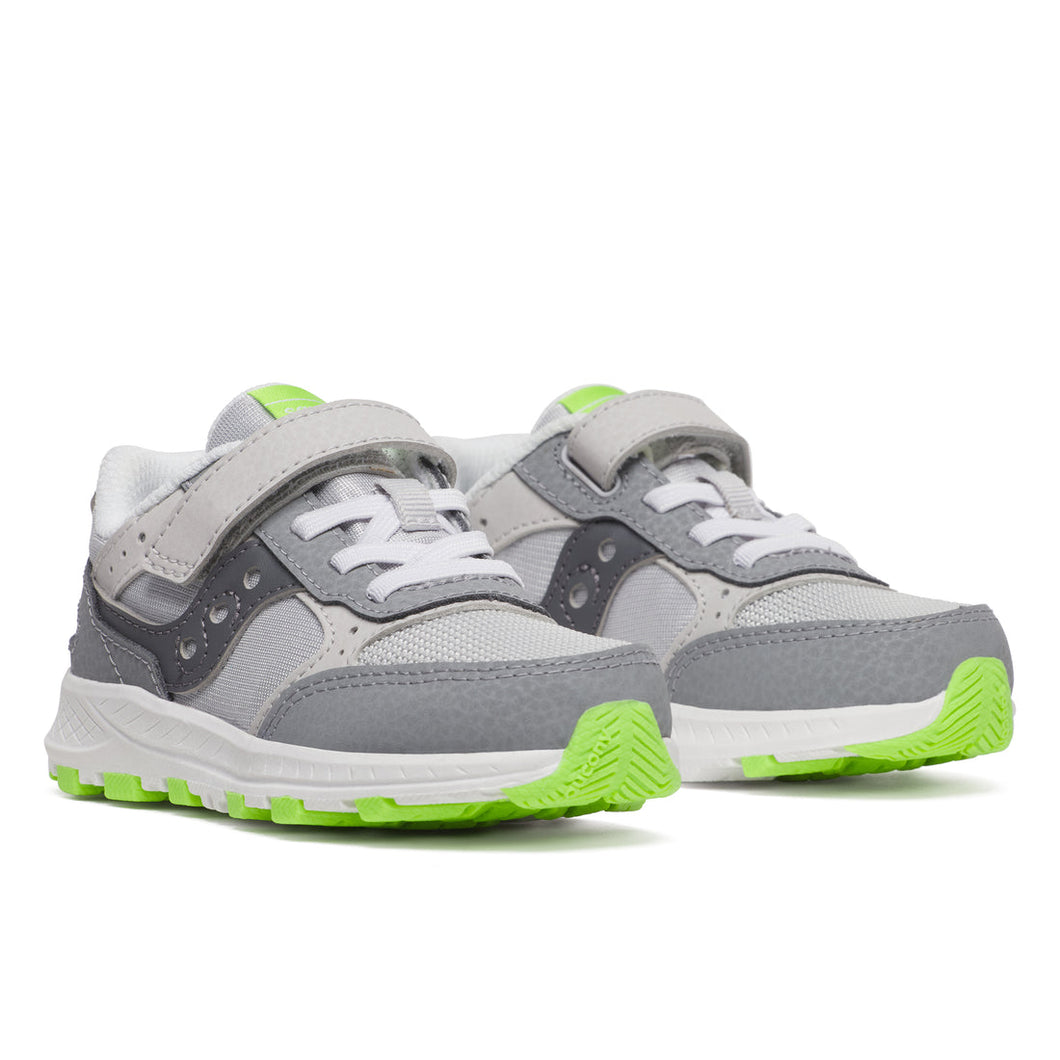Saucony Eclipse Jr. White Grey & Lime Sneakers