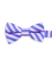 Load image into Gallery viewer, Daybreak Pink Blue Stripe Pre-tied Child Tween Bowtie