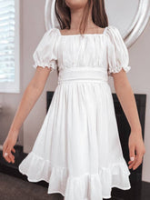 Load image into Gallery viewer, Emilia Girls White Dress Knee Length