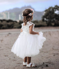 Load image into Gallery viewer, Layla White Flower Girl Dress