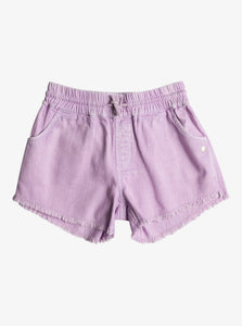 Scenic Route Twill Shorts Crocus Petal