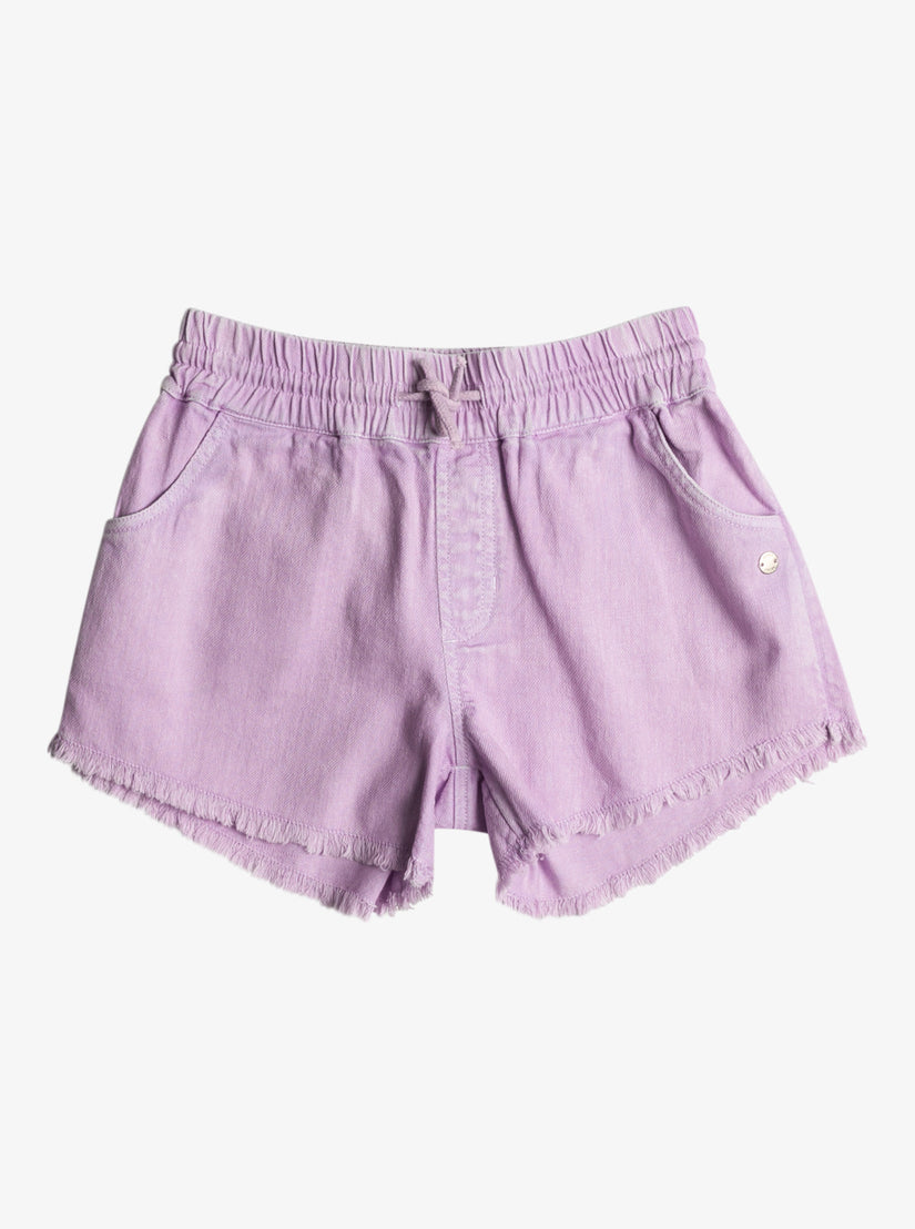 Scenic Route Twill Shorts Crocus Petal