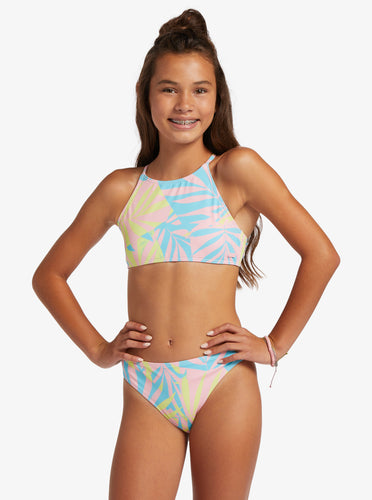 Palms Colors Crop Top Bikini Set