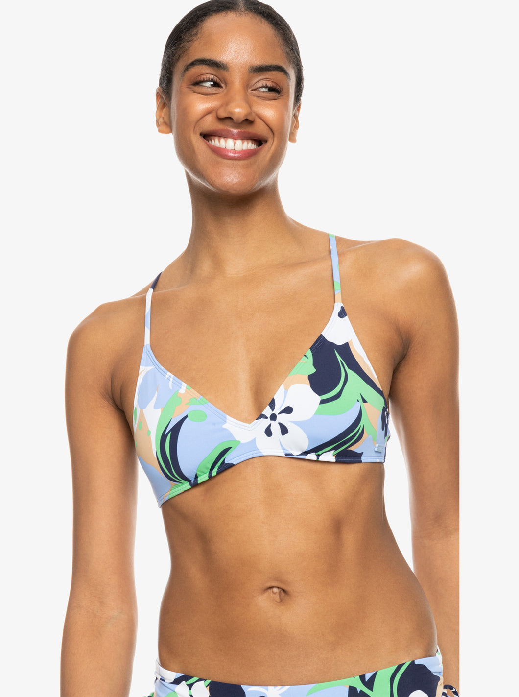 Printed Beach Classics Strappy Bra Bikini Top