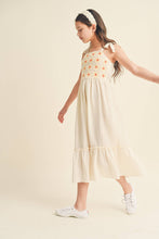 Load image into Gallery viewer, Tween Kids Girls Crochet Tie Shoulder Midi Dress