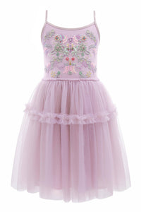 Vibrant Embroidered Tulle Princess Dress