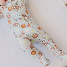 Load image into Gallery viewer, Zip-Up Footie Pajama - Sports Medley