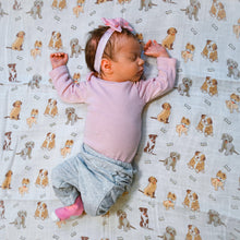 Load image into Gallery viewer, Woof Woof Baby Swaddle Blanket