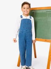 Load image into Gallery viewer, Boys Medium Wash Stretch Denim Overalls