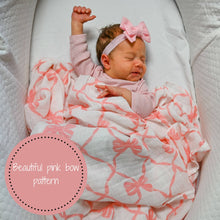 Load image into Gallery viewer, Beautiful Bows Baby Swaddle Blanket