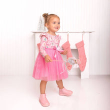 Load image into Gallery viewer, Nutcracker Trellis Christmas Long Sleeve Tutu Dress - Kids