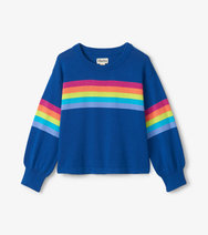 Groovy Stripes Pullover Sweater Blue Quartz