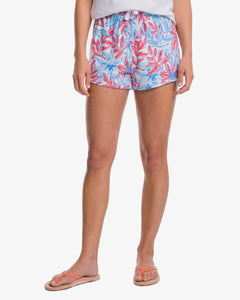 Sunkist Coral Women's Floral Lounge Short