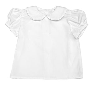 Girls White Blouse With Piping