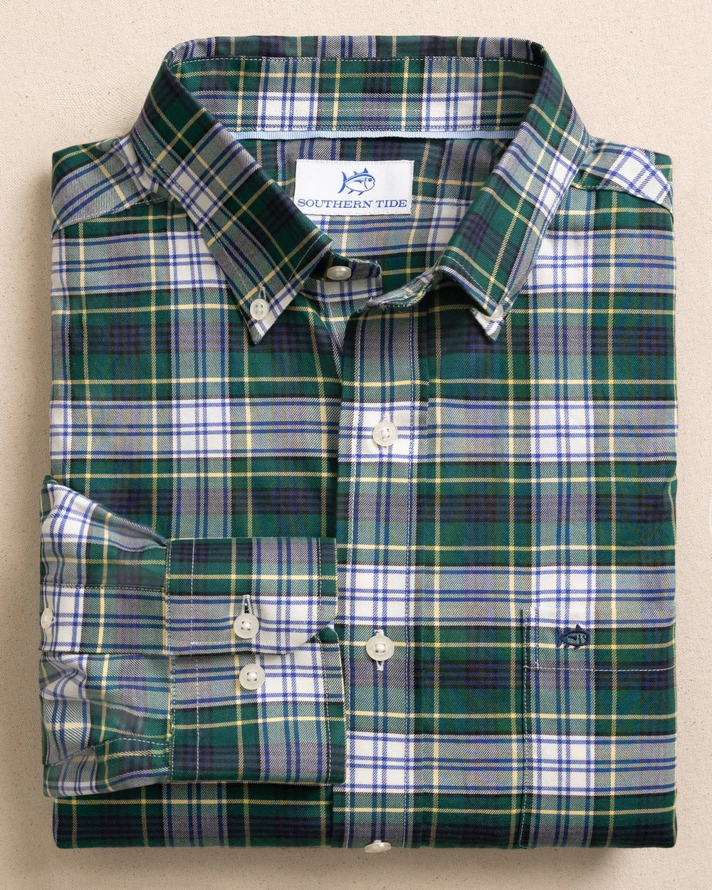 Youth Long Sleeve SJ Gordon Tartan Sportshirt- Salt Meadow