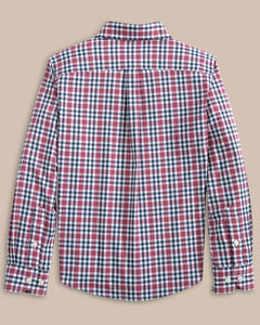 Mineral Red Boys Intercoastal Haywood Plaid Sport Shirt