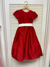 Load image into Gallery viewer, Red Cap Sleeve Dress with White Sash