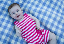 Load image into Gallery viewer, Stripe Knit Romper W/Strawberry