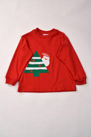 Red Santa & Tree Long Sleeve Top & Red Check Pants Set