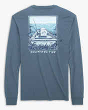 Load image into Gallery viewer, Jon Boat Fishing Long Sleeve T-Shirt Blue Haze