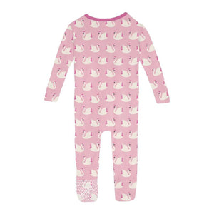 Ruffle Coverall With 2 Way Zipper- Cake Pop Swan Princess