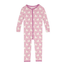 Load image into Gallery viewer, Ruffle Coverall With 2 Way Zipper- Cake Pop Swan Princess