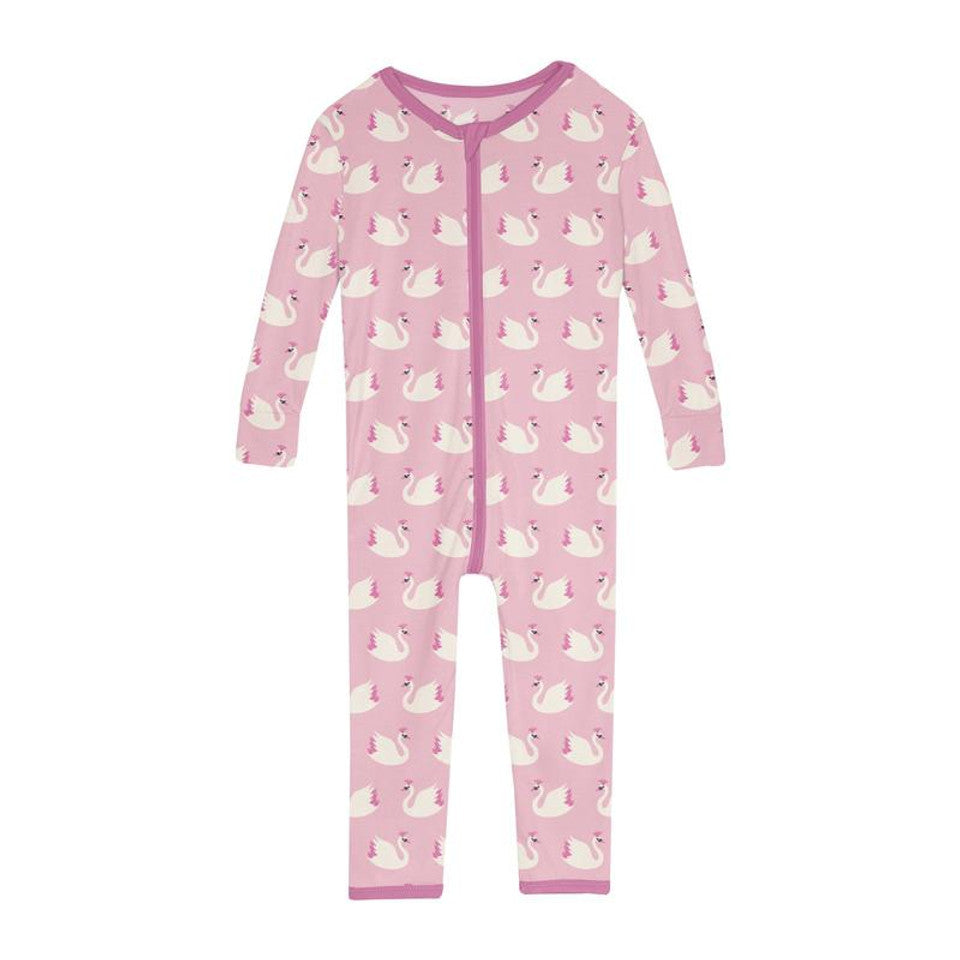 Ruffle Coverall With 2 Way Zipper- Cake Pop Swan Princess