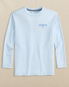 Dewdrop Blue Sails Long Sleeve Performance T-Shirt