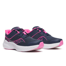 Load image into Gallery viewer, Saucony Big Kid&#39;s Kinvara 14 Pink &amp; Navy Sneakers