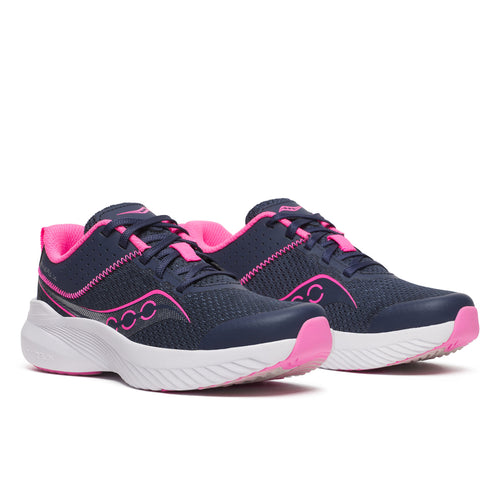 Saucony Big Kid's Kinvara 14 Pink & Navy Sneakers