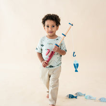 Load image into Gallery viewer, Toddler Crew Neck Tee in Fishing