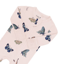 Load image into Gallery viewer, Zippered Footie in Blush Butterfly