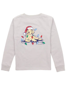 Santa Paws  Grey LS Tee Shirt