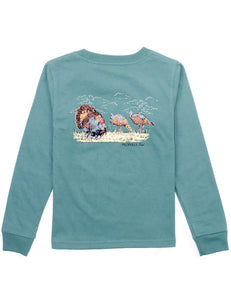 Marine Green Boys Turkey Hunt Long Sleeve T-Shirt