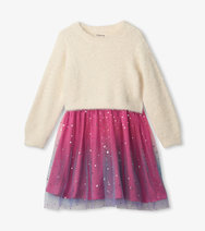 Falling Stars Sweater Tulle Dress