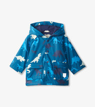 Load image into Gallery viewer, Moroccan Blue Real Dinos Color Changing Raincoat
