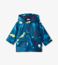 Moroccan Blue Real Dinos Color Changing Raincoat