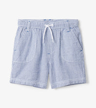 Load image into Gallery viewer, Blue Stripes Woven Shorts