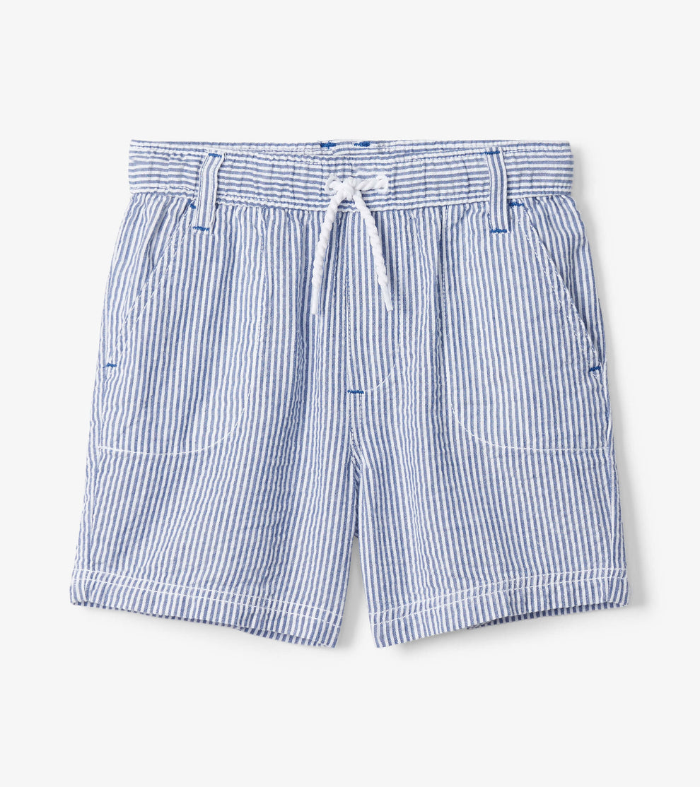 Blue Stripes Woven Shorts