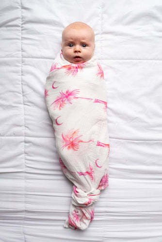Pink Pamettos Swaddle