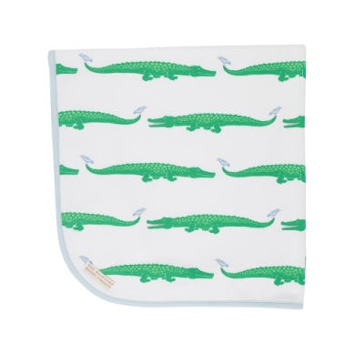 Baby Buggy Blanket Gator Pond Pals / Buckhead Blue