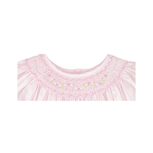 Pink Smocked Daygown & Bonnet Set