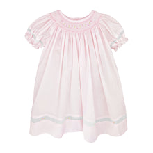 Load image into Gallery viewer, Pink Smocked Daygown &amp; Bonnet Set