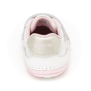 Stride Rite Soft Motion Adalyn White & Silver Sneakers