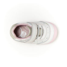 Load image into Gallery viewer, Stride Rite Soft Motion Adalyn White &amp; Silver Sneakers