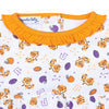 Orange & Purple Tiger Pride Printed Sleeveless Girl Bubble