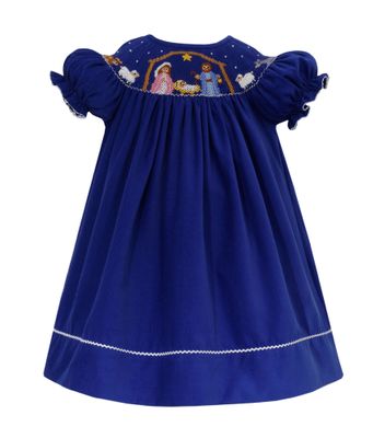 Nativity Royal Blue Bishop Dress